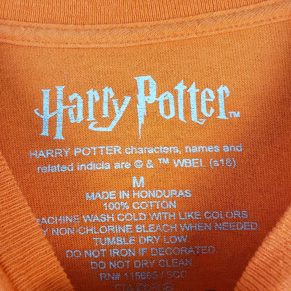 Harry Potter M Fred Weasley's Basic Blaze Box Graphic Tee Bright Orange Firework - Picture 3 of 6